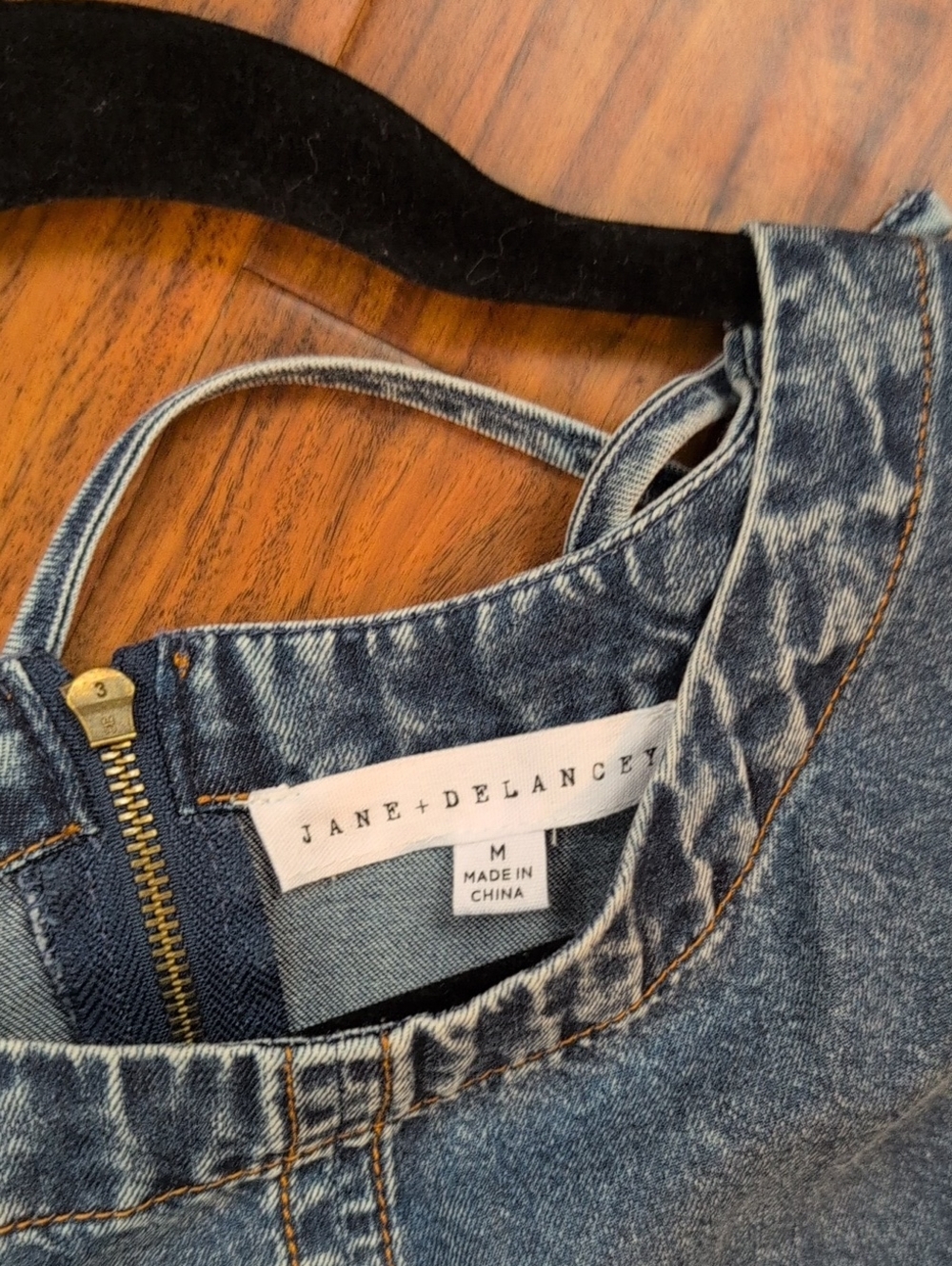 Women's Denim Tank Top - Blue - Picture 2 of 3